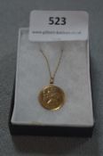 9cT St Christopher and Chain - Approx 2.5g