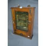 Early Edwardian Oak Case Penny Arcade Game "The Clown"