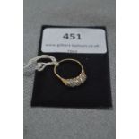 9cT Gold Five Stone Diamond Ring