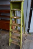 Painted Pine Six Tread Folding Steps