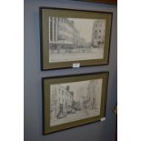 Pair of Framed Prints of Hull - Jameson Street and Land of Green Ginger