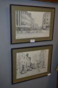 Pair of Framed Prints of Hull - Jameson Street and Land of Green Ginger