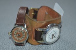 One RNIB and One Roamer Wristwatches with Leather Straps