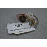 Two 9ct Gold Dress Rings