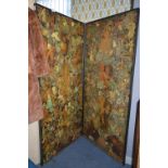 Two Fold Victorian Scrap Work Screen 5'7" tall