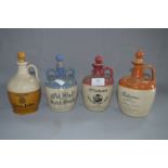 Set of Four Stoneware Pottery Brewery Jugs