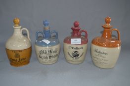 Set of Four Stoneware Pottery Brewery Jugs