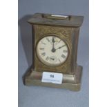 Plated Embossed Brass Carriage Clock