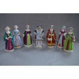Collection of Sitzendorf Pottery - Henry VIII and Six Wives