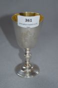 Hallmarked Silver Goblet with Arms Crest - Birmingham 1972, Approx 163.3g