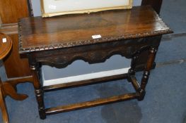 Early 19th Century Carved Oak Hall Table