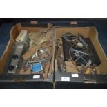 Two Boxes Containing Medical Equipment Including Heart Pumps, Forceps, etc.