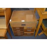 Small Teak Side Cabinet with Eight Drawers