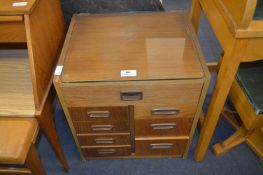 Small Teak Side Cabinet with Eight Drawers