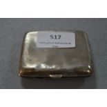 Engine Turned Engraved Silver Cigarette Case - Birmingham 1938, Approx 79.9g