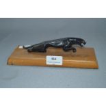 Black Jaguar Car Mascot on Stand