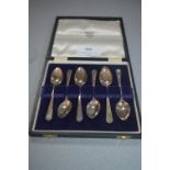 Cased Set of Six Teaspoons - Sheffield 1947, Approx 64g