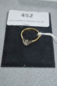 18cT Gold Ring Set with Single Diamond