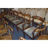 Set of Six William IV Mahogany Dining Chairs Including One Carver