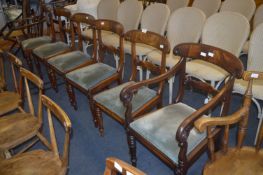 Set of Six William IV Mahogany Dining Chairs Including One Carver