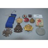 Collection of Military Badges, Commemorative Coins, etc.