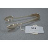 Hallmarked Silver Sugar Tongs - Sheffield 1901, Approx 22g