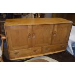 Ercol Light Wood Sideboard with Three Doors and Two Drawers