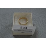 9ct Gold Wedding Band - Approx 3.4g