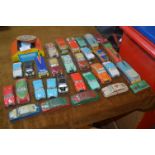 Collection of Tin Plate Friction Cars with Garage and Boat etc