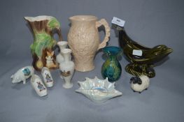 Arthur Wood Jug, Hornsea Vase, Crested Ware, Devon Dolphin, etc.