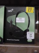 *4 Sets of Orb Wired Chat Headsets Compatible with