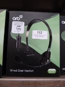 *4 Sets of Orb Wired Chat Headsets Compatible with