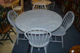 *Shabby Chic Circular Dining Table with Four Chairs