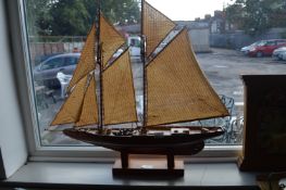 Wooden Model Sailing Ship - Bluenose