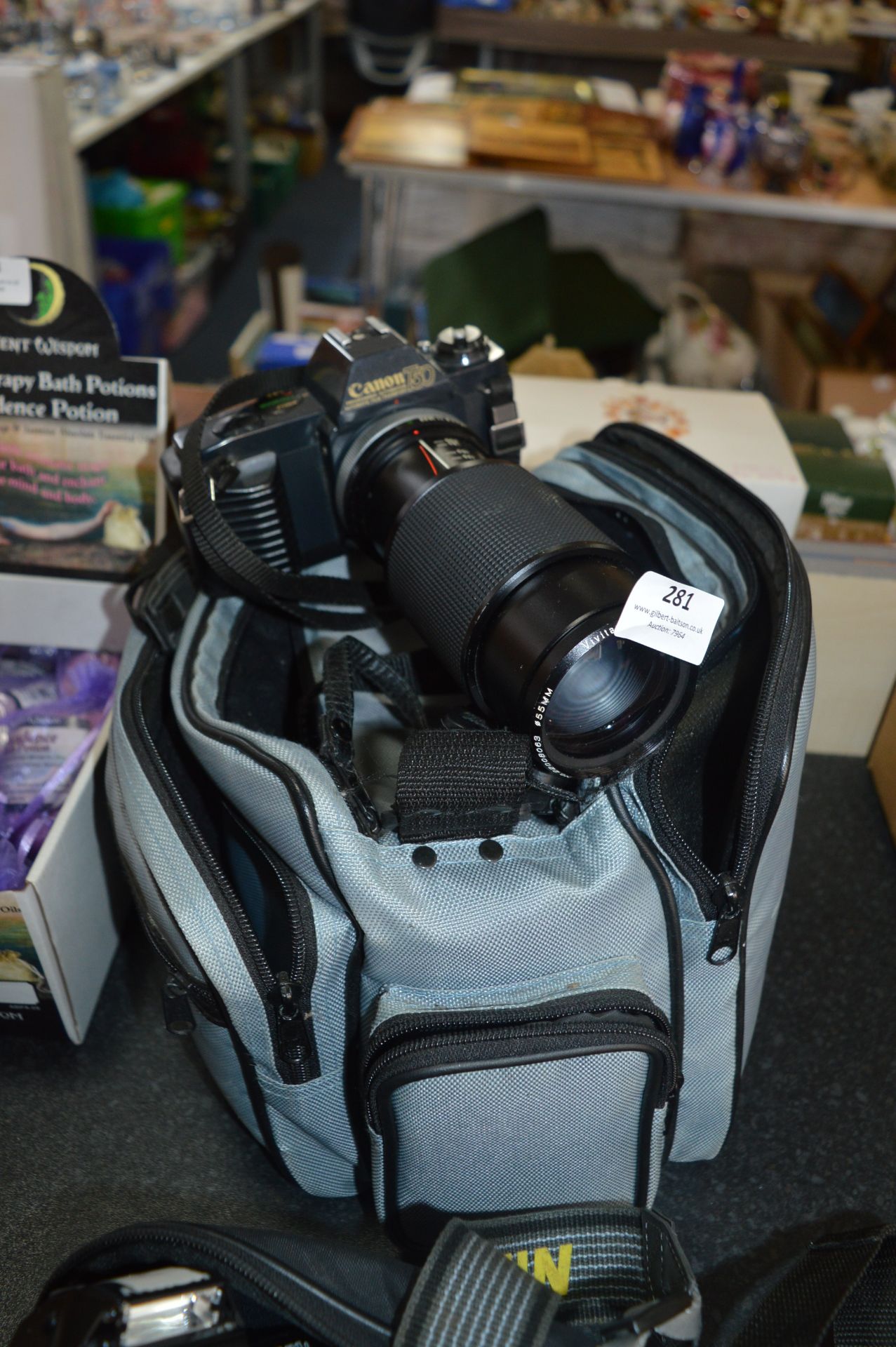 Canon T50 SLR Camera with Lenses and Travel Case