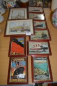 *Selection of Small Framed Prints - Cunard Line and Sailing Ships
