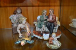 Collection of Four Italian Pottery Figurines