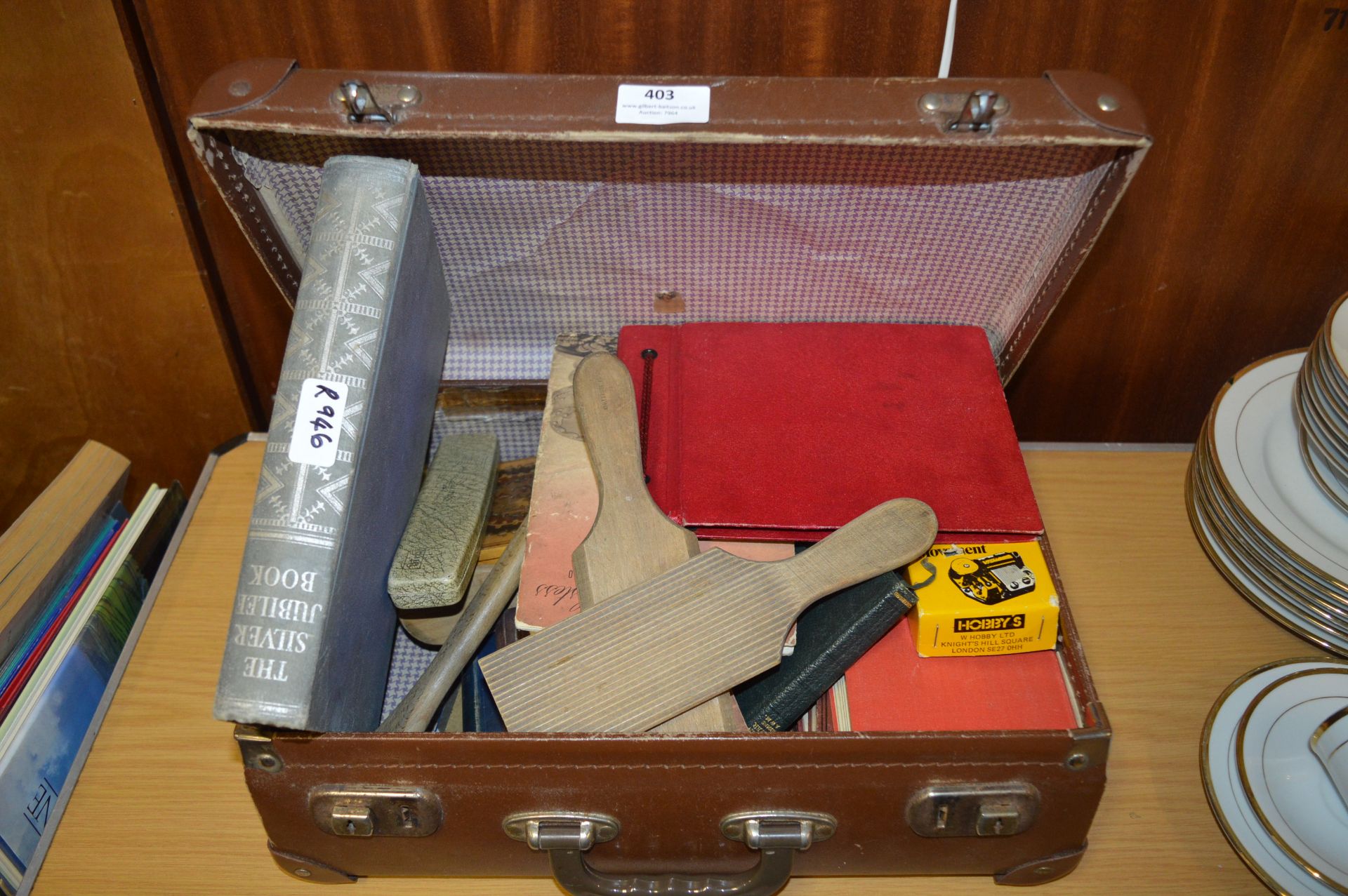 Vintage Travel Case and Contents Including Silver