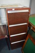 Rosewood Effect Four Drawer Filing Cabinet