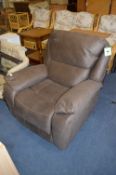 *Brown Leatherette Rocking Reclining Armchair