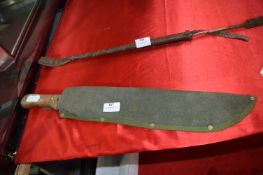 Machete in Canvas Sheath