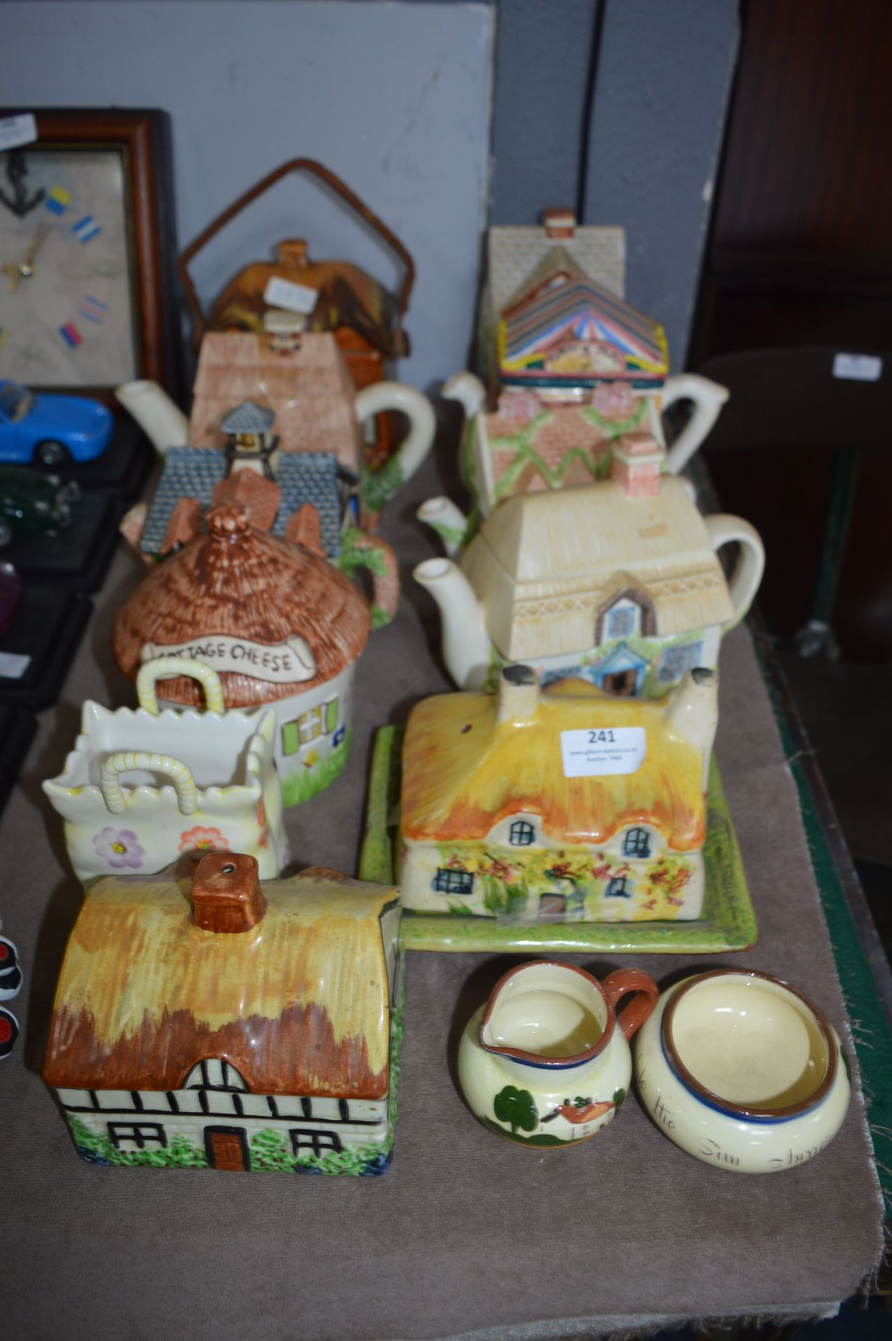 *Selection of Decorative Teapots, Butter Dishes, etc.