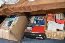 Two Boxes and a Basket of Assorted Books (Mostly F