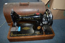 Oak Cased Singer Sewing Machine
