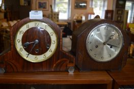 Art Deco Inlaid Mantel Clock with Westminster Chim