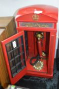 Novelty Phone in Red Telephone Box