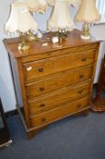 Oak Four Height Chest of Drawers