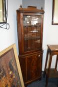 *Mahogany Corner Display Cabinet