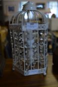 Wire & Crystal Birdcage Style Table Lamp