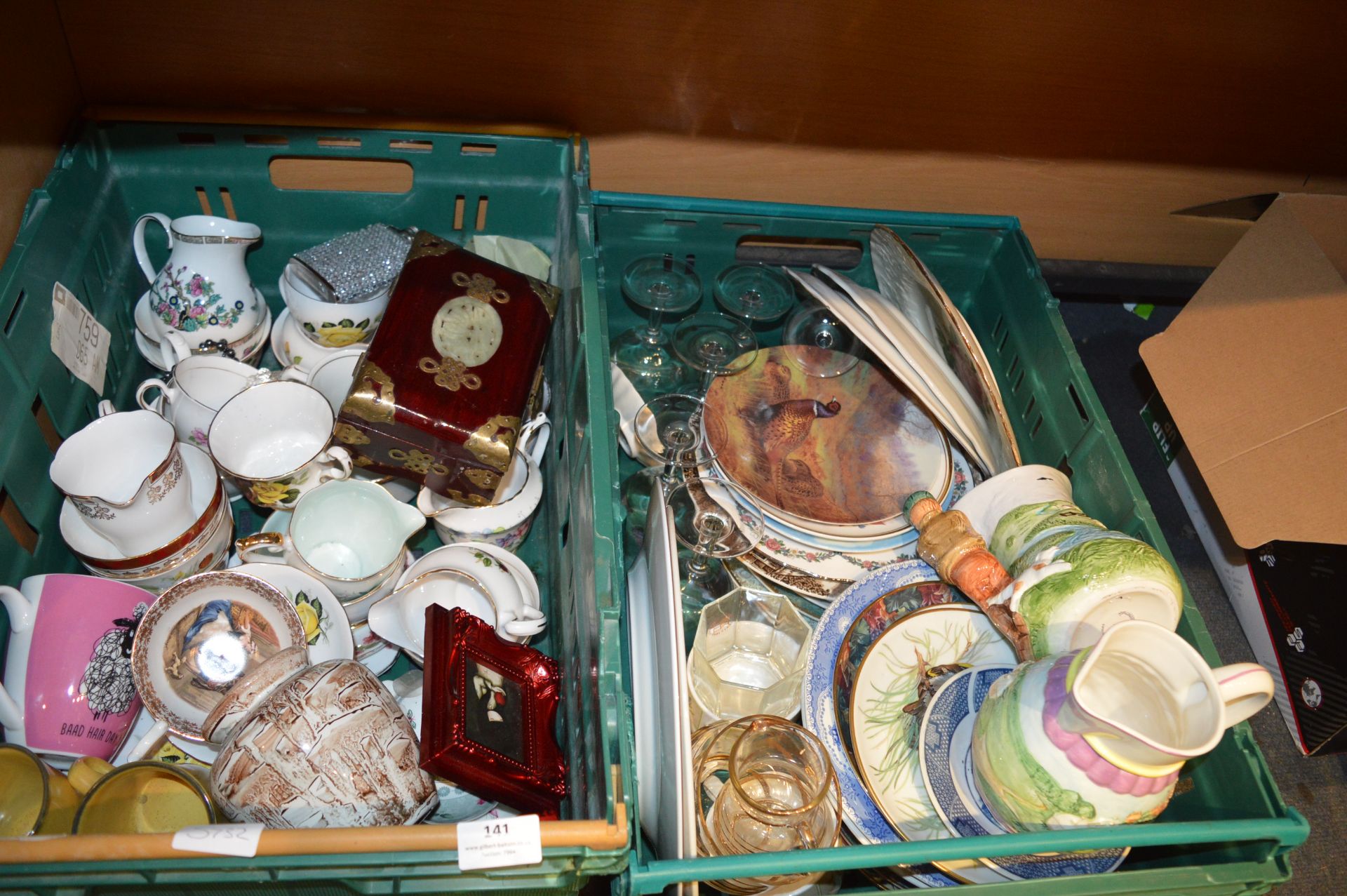 *Pottery and Glassware Including Assorted Tea Ware, Decorative Plates, etc.